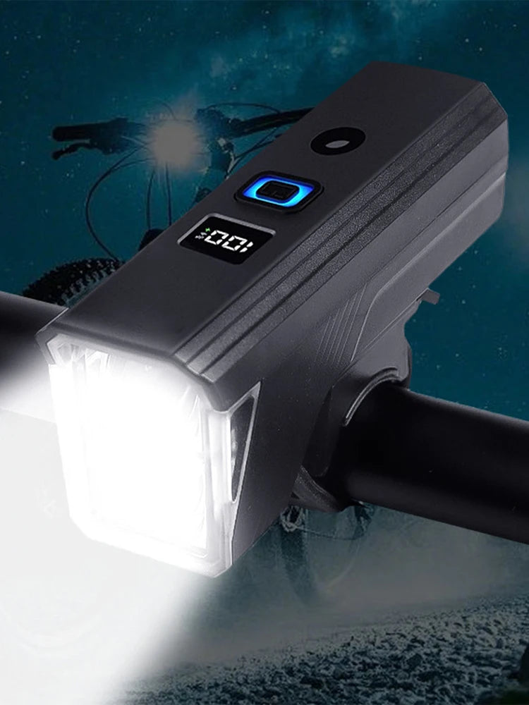 Bicycle Front Light Bicycle Light Rechargeable Bike Flashlight Automatic Sensor Bicycle Head Light Cycling Accessories