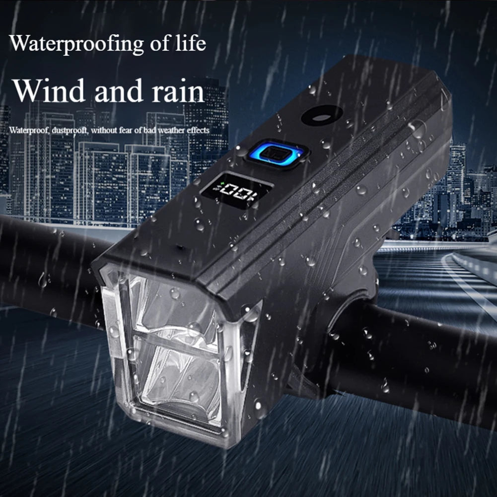 Bicycle Front Light Bicycle Light Rechargeable Bike Flashlight Automatic Sensor Bicycle Head Light Cycling Accessories