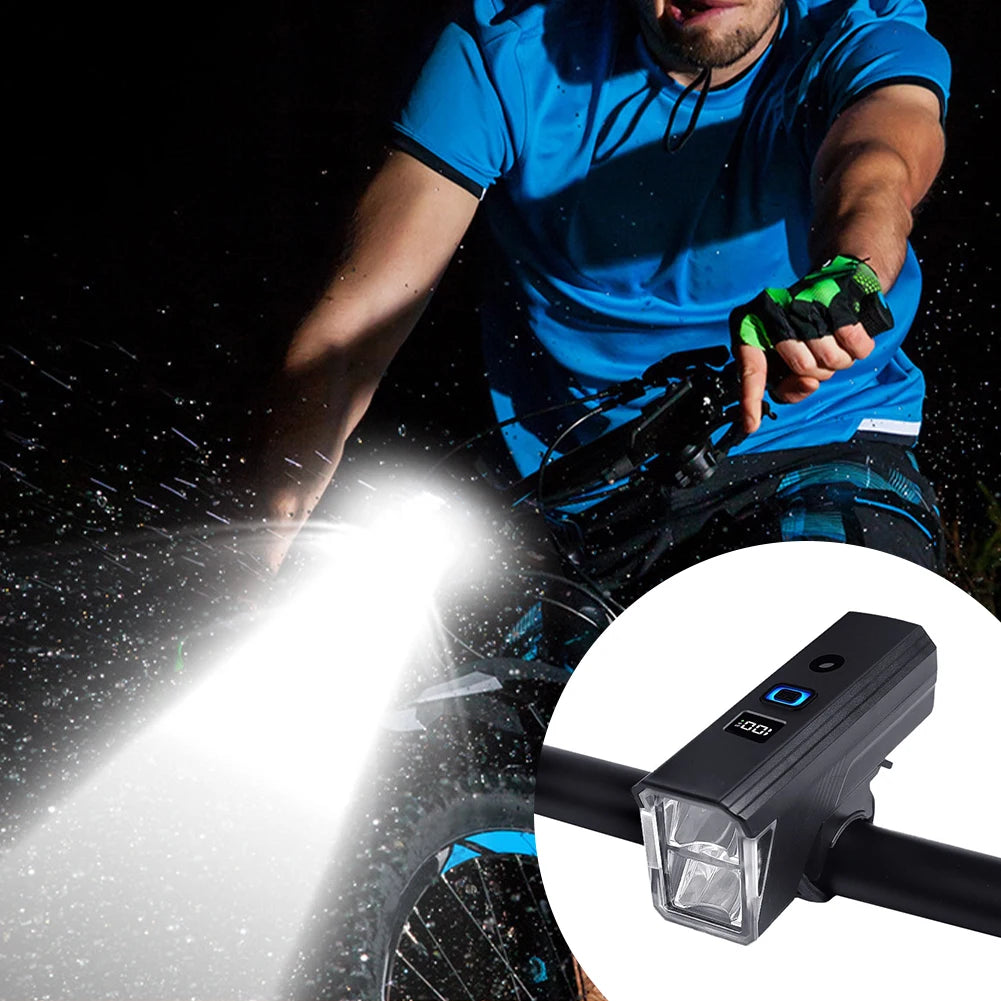 Bicycle Front Light Bicycle Light Rechargeable Bike Flashlight Automatic Sensor Bicycle Head Light Cycling Accessories
