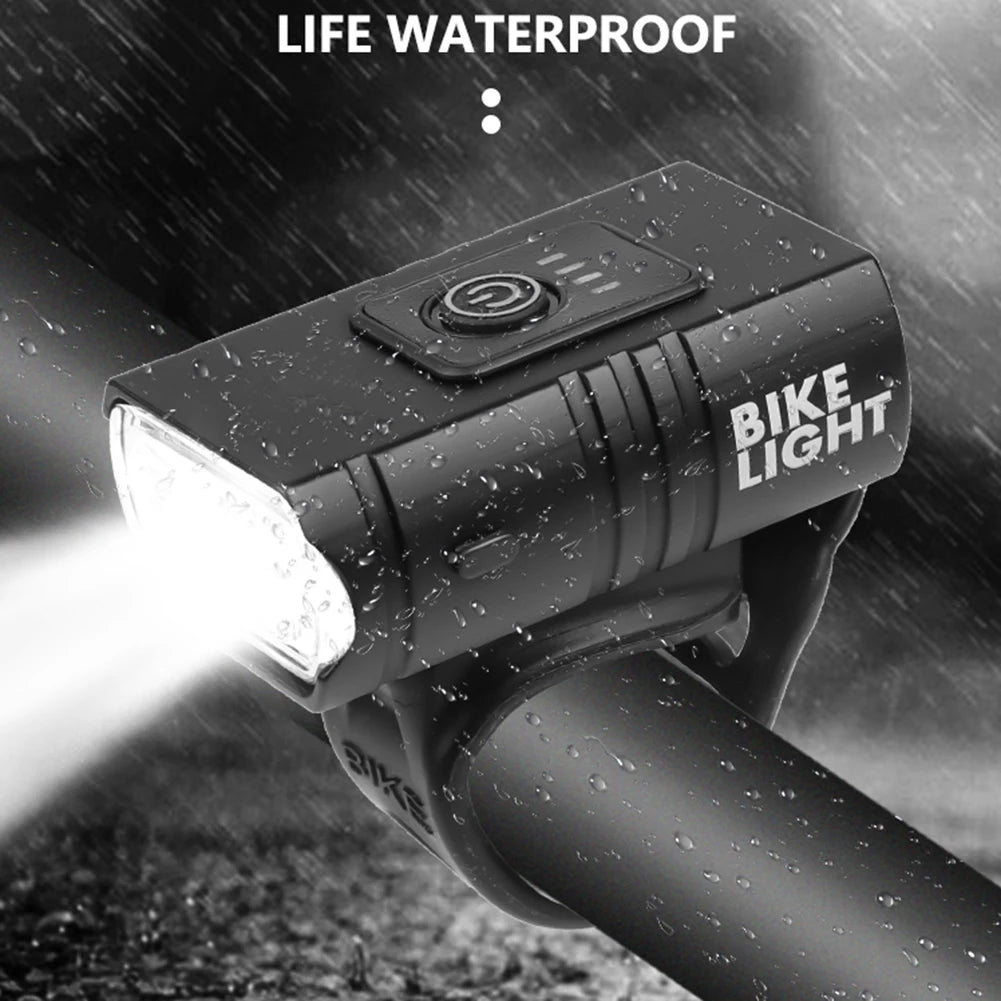 LED Bicycle Light 10W 800LM 6 Modes USB Rechargeable Power Display MTB Mountain Road Bike Front Lamp Cycling Equipment