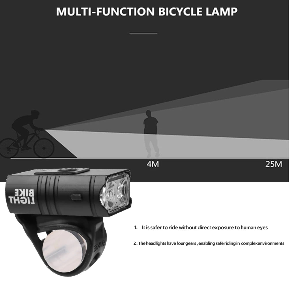 LED Bicycle Light 10W 800LM 6 Modes USB Rechargeable Power Display MTB Mountain Road Bike Front Lamp Cycling Equipment