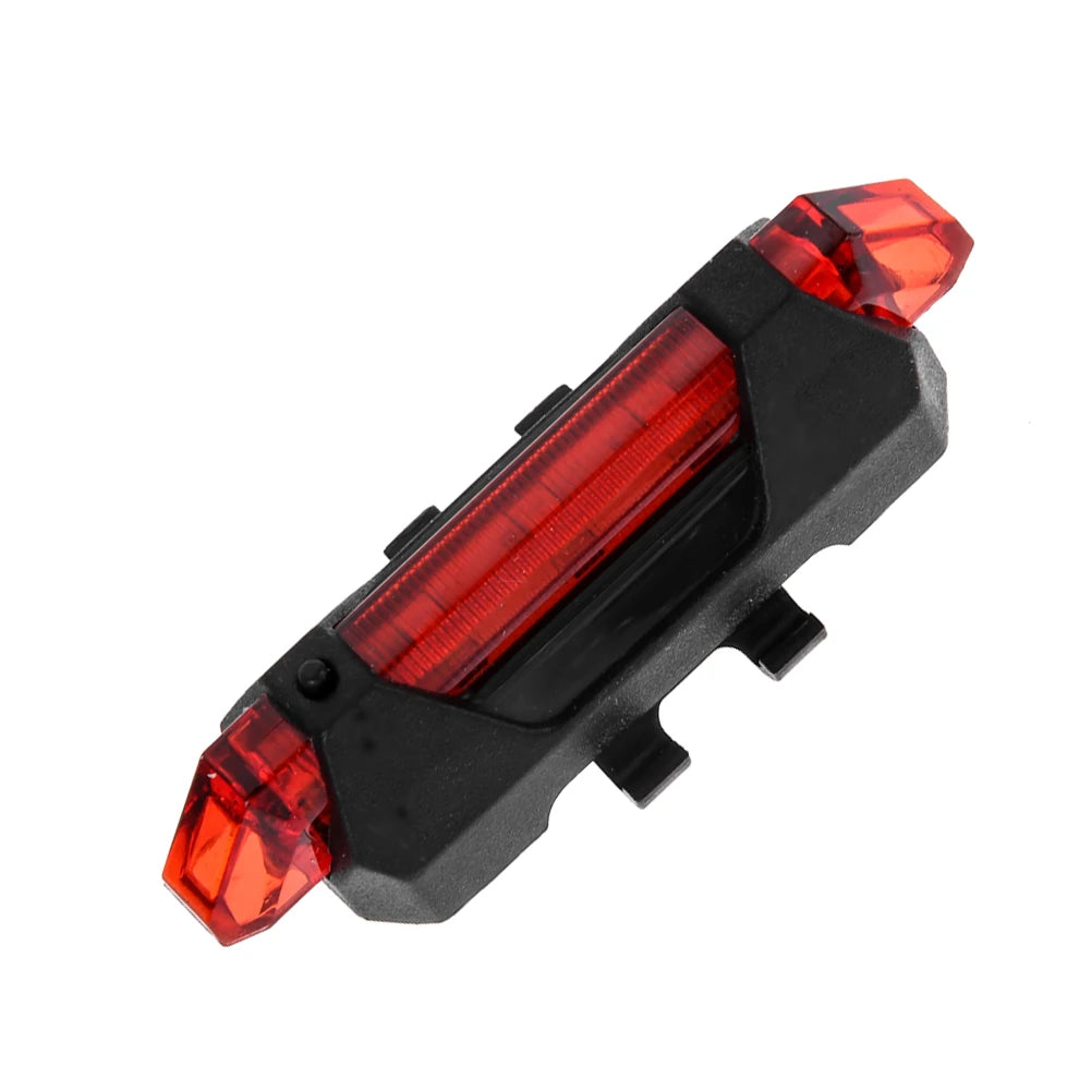 Bike Headlight Taillight Bell Set LED Flashlight Lamp Waterproof with 6pcs Reflector Riding Cycling Light Bicycle Accessories