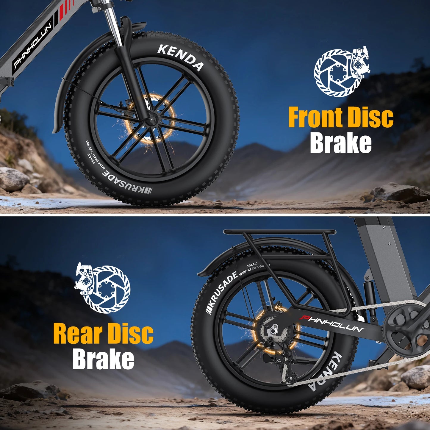 Off Road Electric Bike 740W Powerful Motor, 48V20AH Lithium Battery with a Range Of 50 Miles, Adult High-speed Mountain eBike
