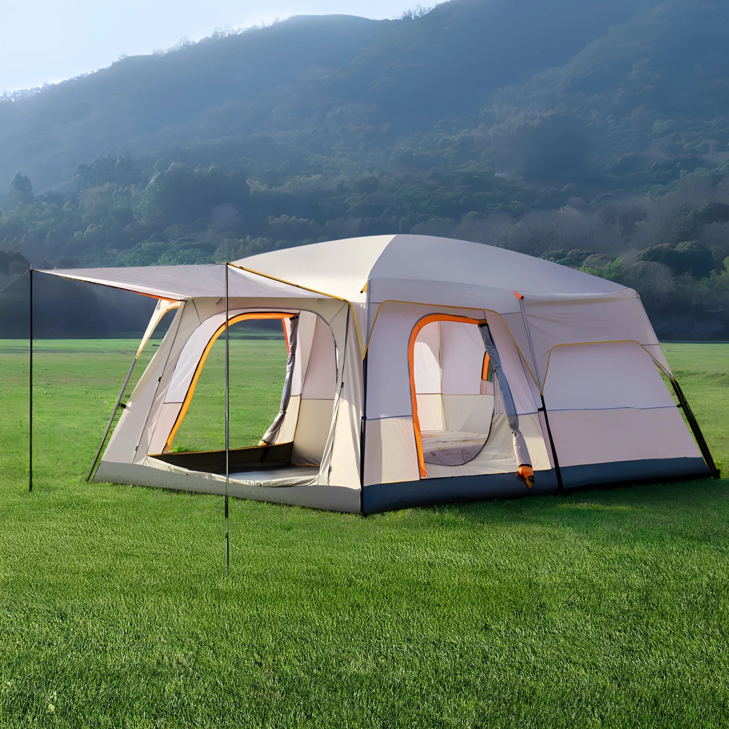 4-6 Person Camp Tent, Sunscreen, Anti-mosquito, Portable Tent, Suitable For Outdoor Camping