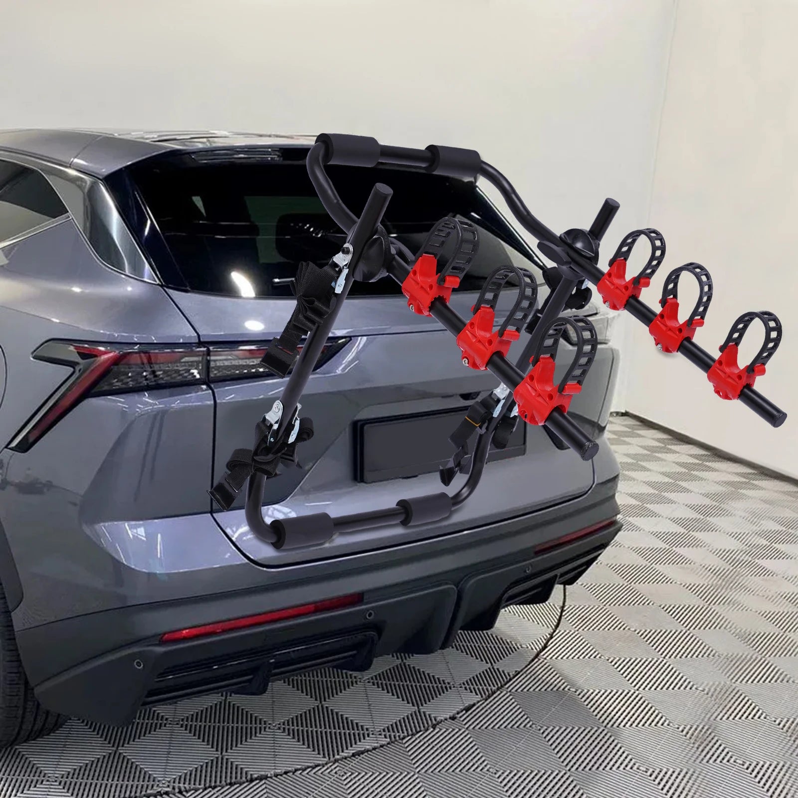 Foldable Car Trunk Bike Rack Auto Bicycle Rack Carrier 3 Bikes Trunk M ...
