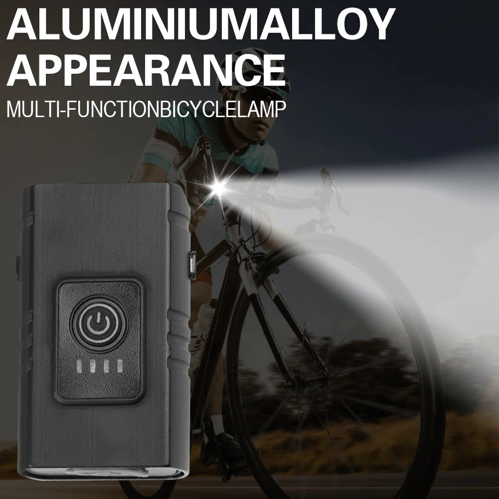 Aluminum Alloy LED Lamp 10W 800LM 6 Modes Power Display Bike Front Lamp Cycling Equipment for Night Cycling Lighting