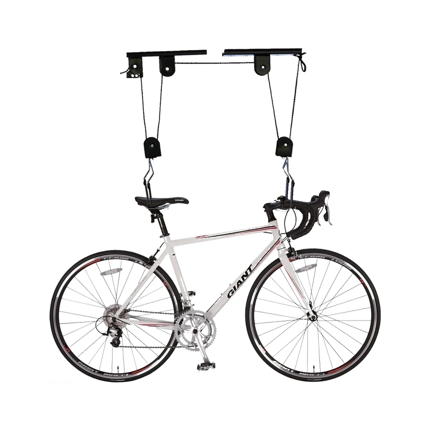 Bike Hoist for Garage Ceiling Mount Pulley System Bike Storage Set Of Bike Hangers for Garage Storage