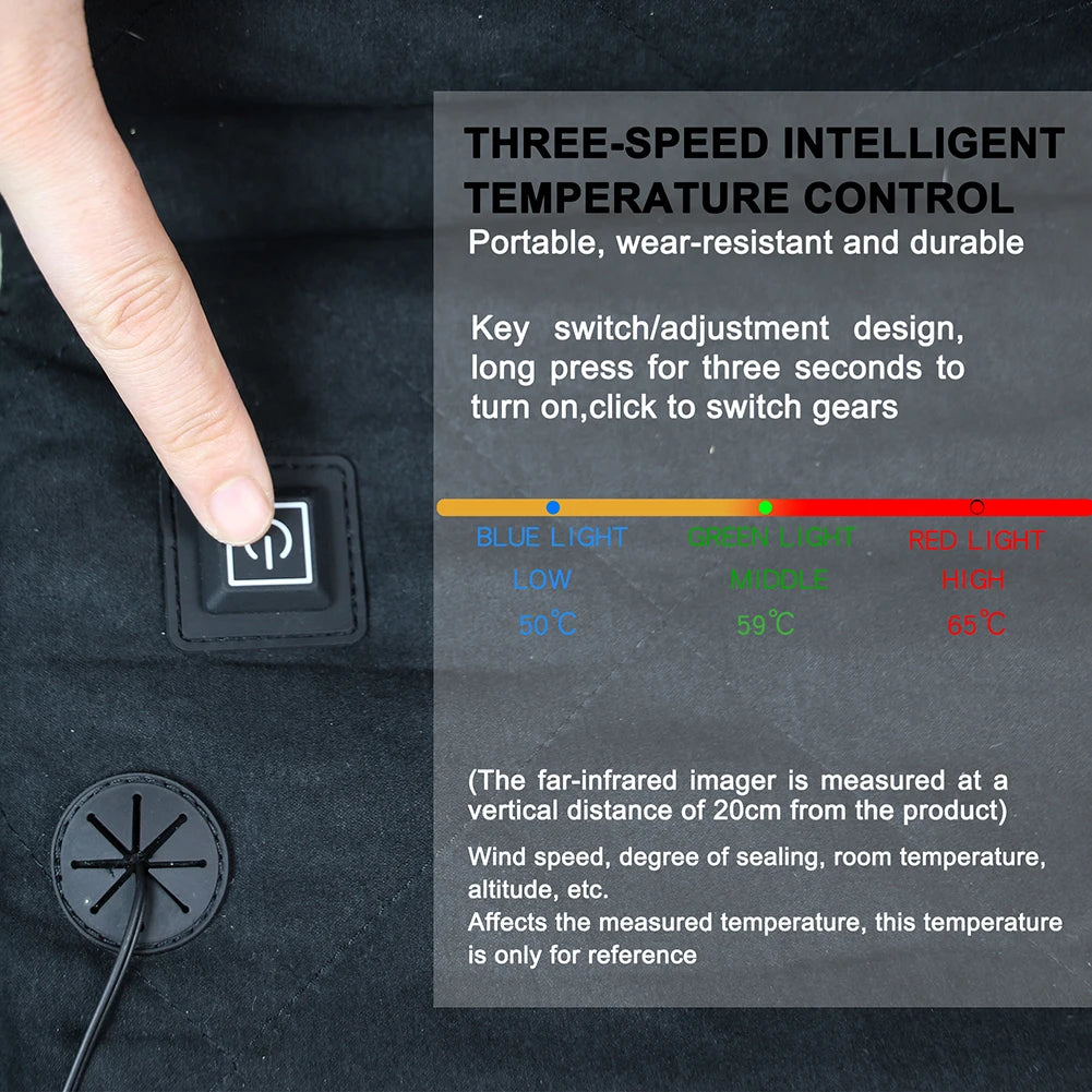 Outdoor Heated Seat Cushion 3 Adjustable Temperature with Pocket Quick-Heating For Car, Home, Winter Outdoor Stadium Fishing