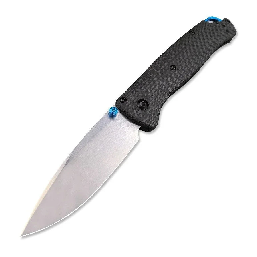 BM Bugout 535 Carbon Fiber Folding Knife Damascus Steel Blade Outdoor Hiking Self-Defense Knife Wilderness Survival Knife