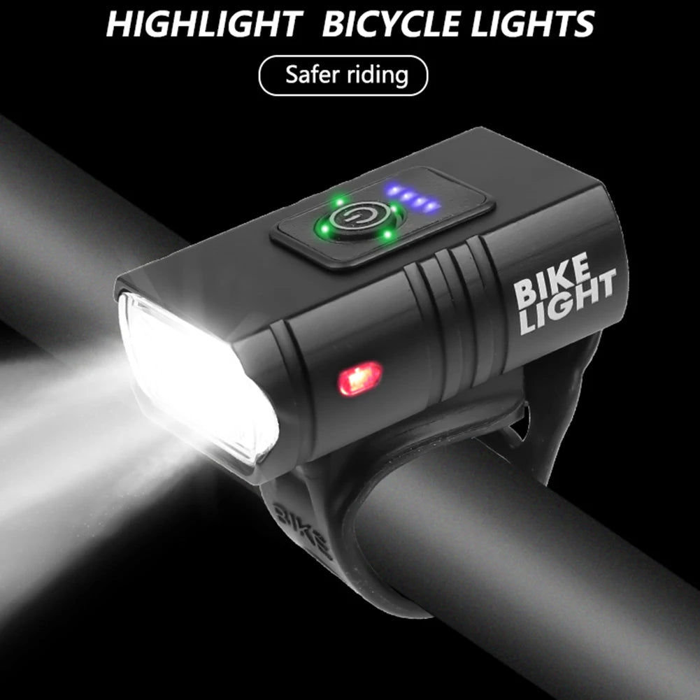 LED Bicycle Light 10W 800LM 6 Modes USB Rechargeable Power Display MTB Mountain Road Bike Front Lamp Cycling Equipment