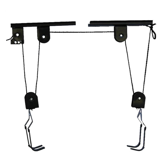Bike Hoist for Garage Ceiling Mount Pulley System Bike Storage Set Of Bike Hangers for Garage Storage