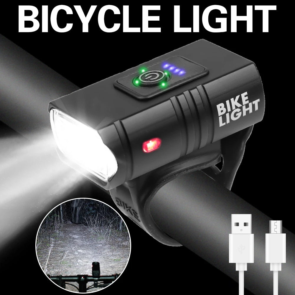 Aluminum Alloy LED Lamp 10W 800LM 6 Modes Power Display Bike Front Lamp Cycling Equipment for Night Cycling Lighting