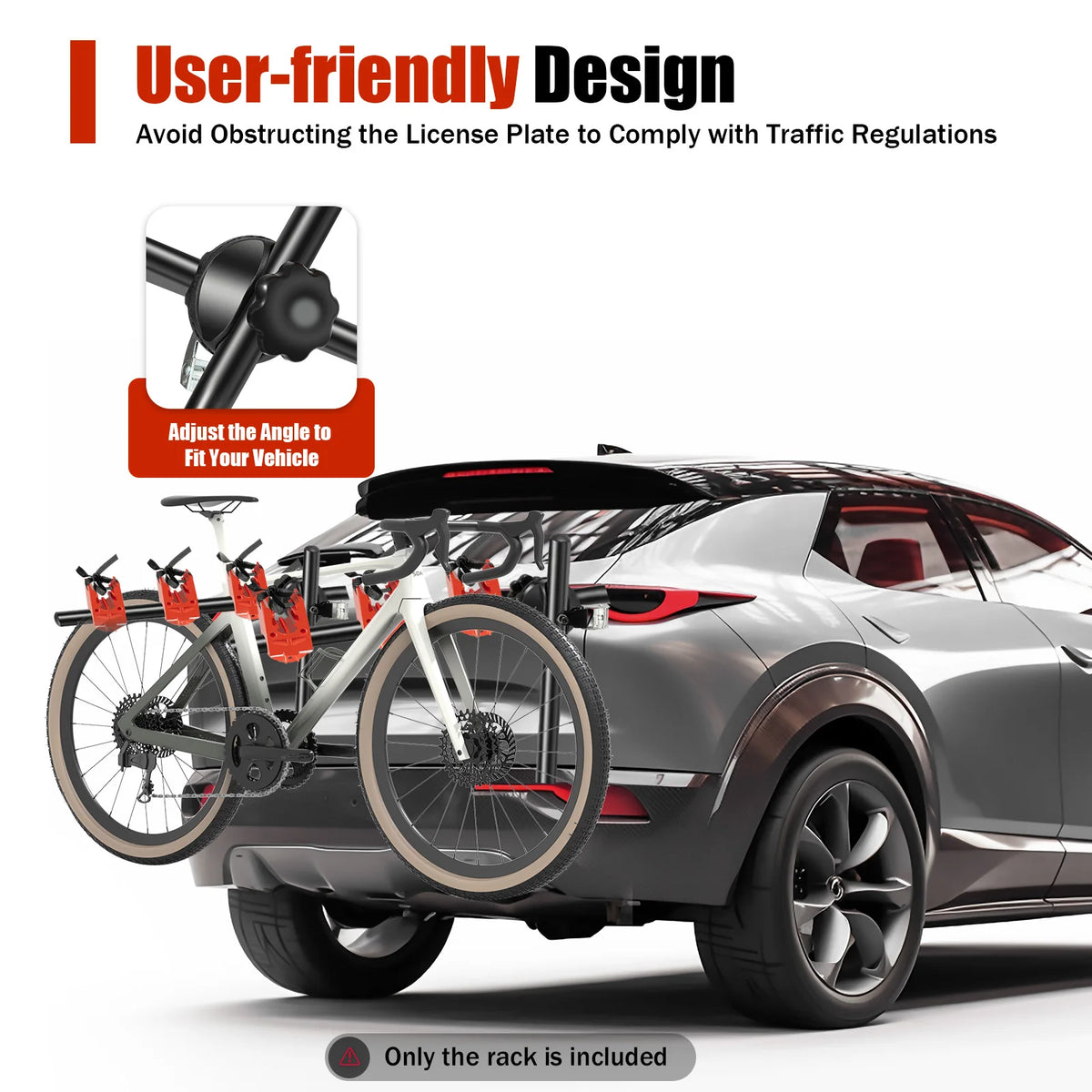 3 Bike Trunk Rack Foldable Car Trunk Bike Rack Auto Bicycle Rack Carrier 3 Bikes Trunk M ...