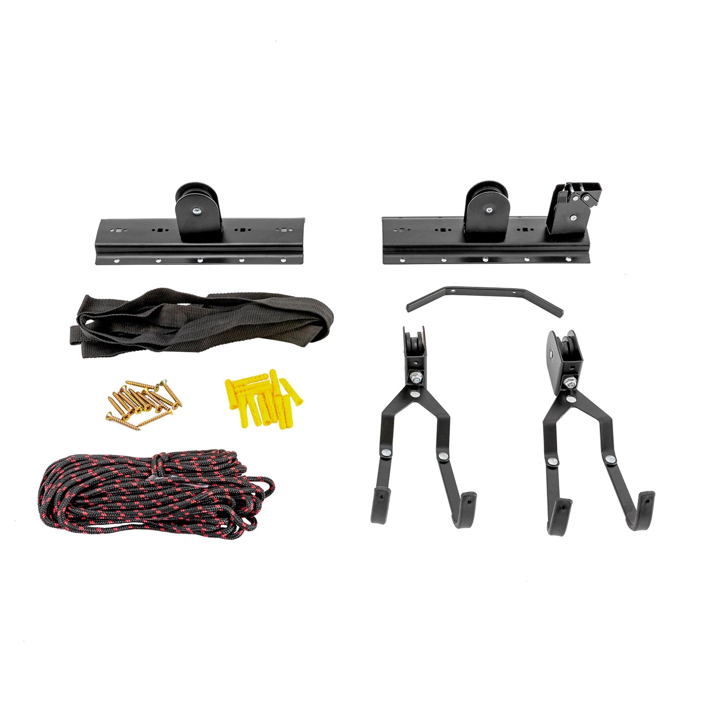 Bike Hoist for Garage Ceiling Mount Pulley System Bike Storage Set Of Bike Hangers for Garage Storage