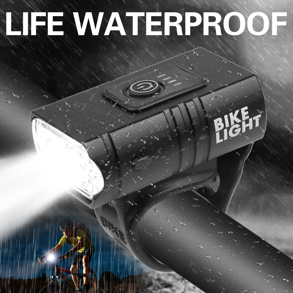 Aluminum Alloy LED Lamp 10W 800LM 6 Modes Power Display Bike Front Lamp Cycling Equipment for Night Cycling Lighting