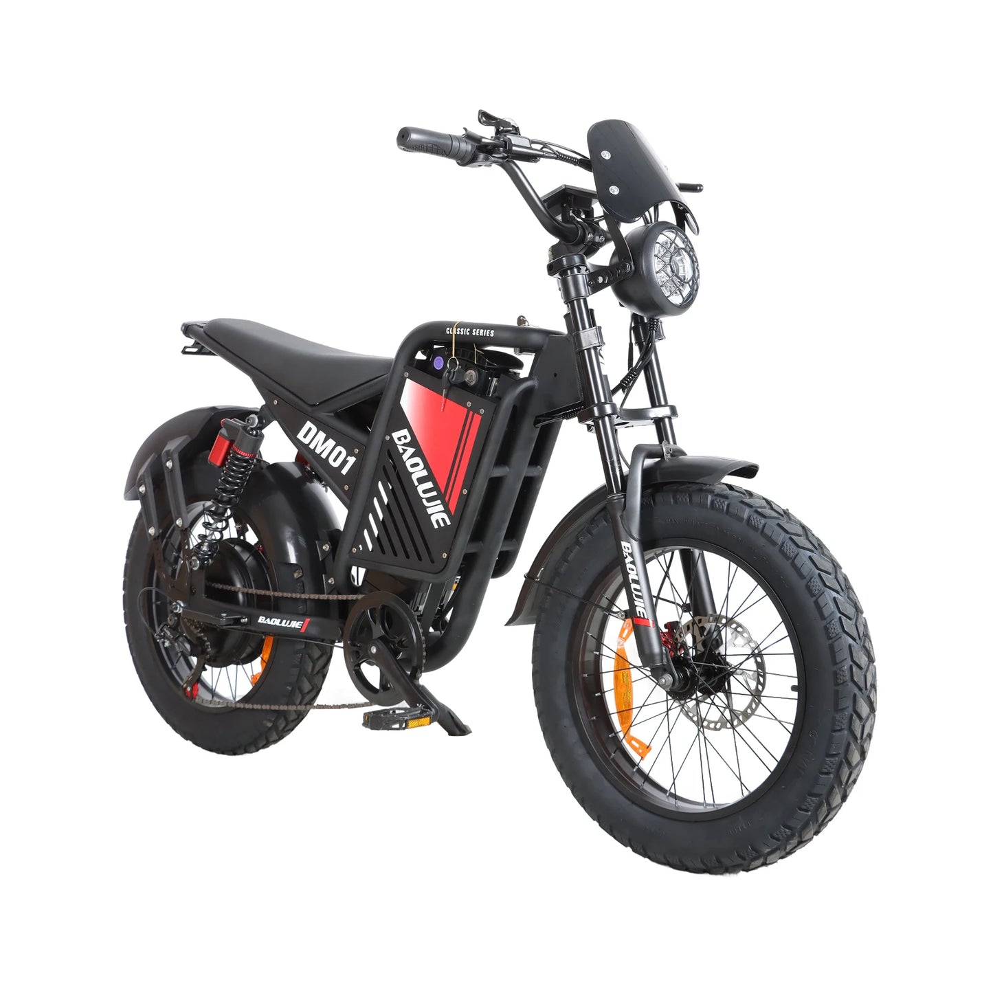 BAOLUJIE DM01 Motor Electric Bicycle 60V 30AH Battery Max Speed 42 MPH Electric Bike E-Bike Electric Motorcycle【1 Year Warranty】