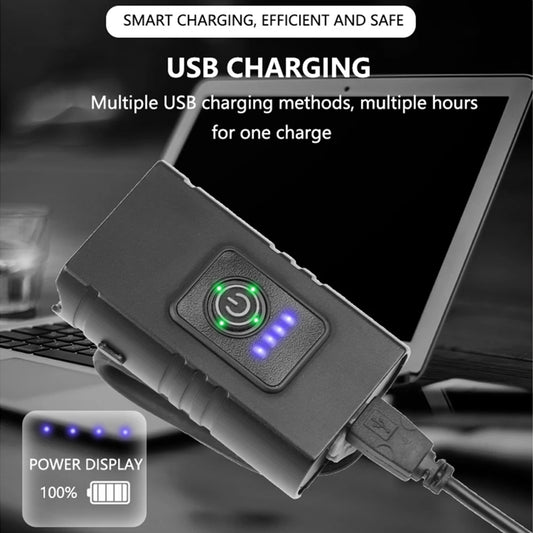 LED Bicycle Light 10W 800LM 6 Modes USB Rechargeable Power Display MTB Mountain Road Bike Front Lamp Cycling Equipment