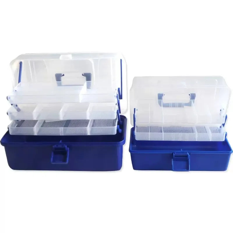 Fishing box Outdoors 2-Tray&3-Tray Tackle Box - Classic Fishing Lure Storage Organizer, Medium Portable Tackle Box