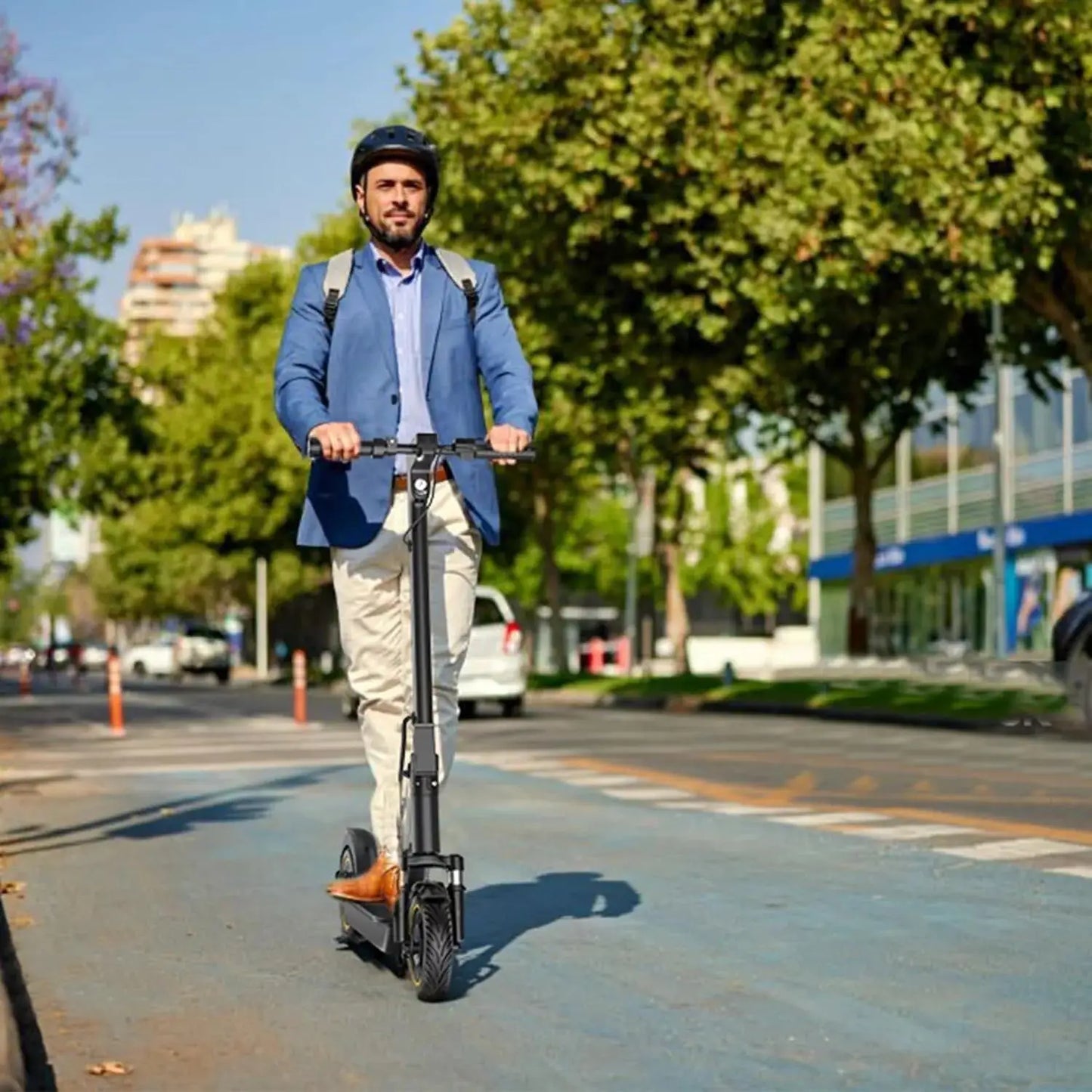 AOVOPRO ESMAX Electric Scooter 500W 22mph Adult APP Smart Scooter 28miles Shock-absorbing Anti-skid Folding Electric Scooter